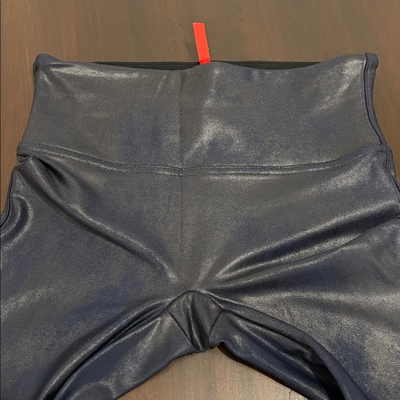 SPANX Leggings Blue Faux Leather Shapewear Pants Size S - Picture 11 of 14